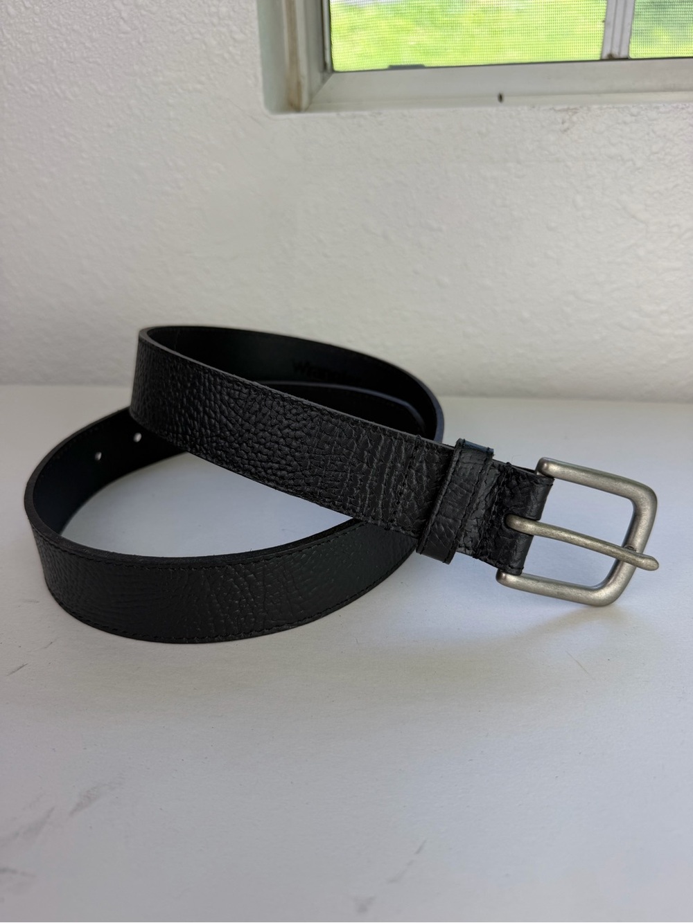 WRANGLER Men’s Black Leather Belt size 34